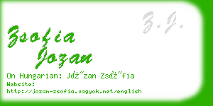 zsofia jozan business card